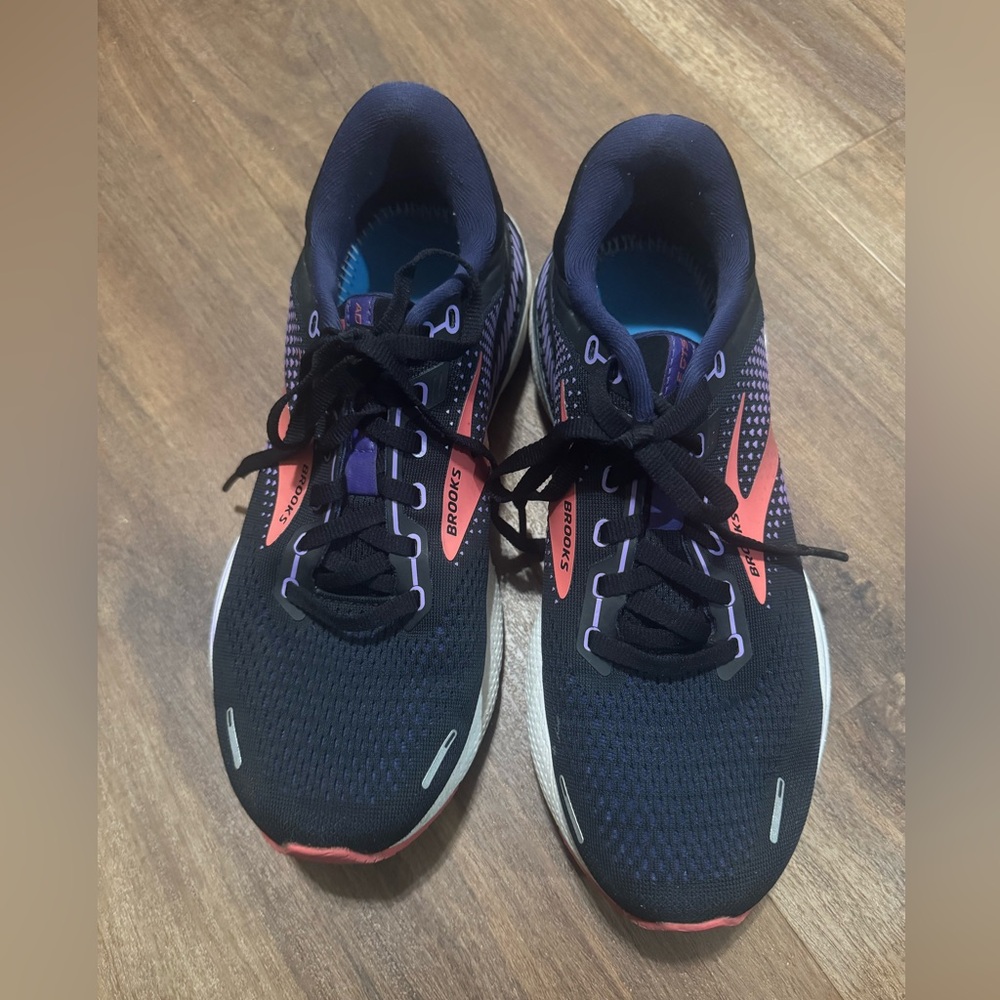 Brooks Women’s Adrenaline 22 Black and Coral Athletic Shoes